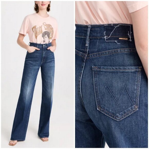 💕MOTHER SUPERIOR💕 The Lasso Heel Jeans ~ Let's Wine About It 32 NWT - Picture 7 of 16